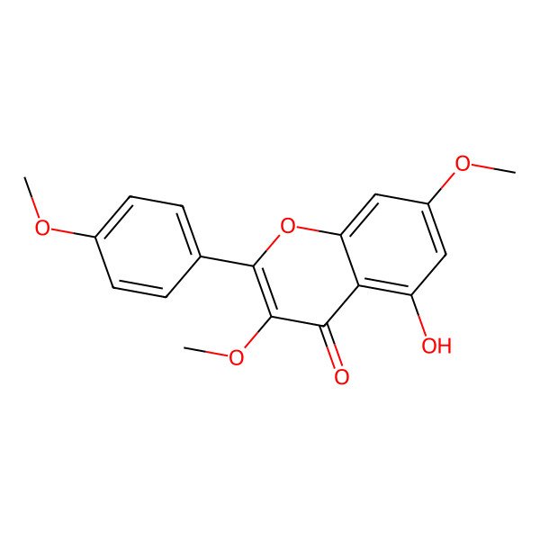 2D Structure of Kaempferol 3,7,4'-trimethyl ether