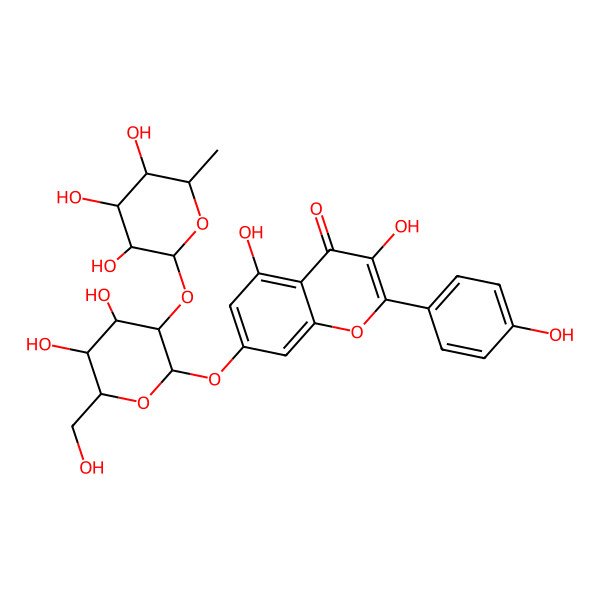 2D Structure of Kaempferol 7-neohesperidoside 2D Structure of Kaempferol 7-neohesperidoside