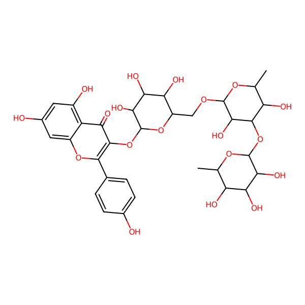 2D Structure of Kaempferol 3-O-rhamninoside 2D Structure of Kaempferol 3-O-rhamninoside