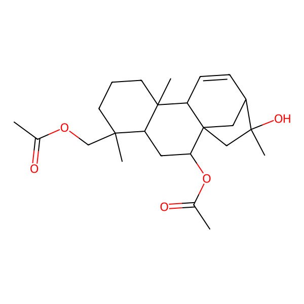2D Structure of Kaura-11-ene-7beta,16alpha,19-triol 7,19-diacetate 2D Structure of Kaura-11-ene-7beta,16alpha,19-triol 7,19-diacetate