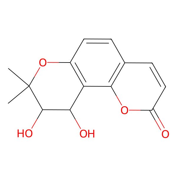 2D Structure of Khellactone, cis-(-)-