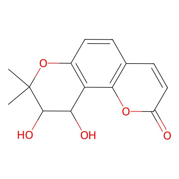 2D Structure of (+)-trans-Khellactone
