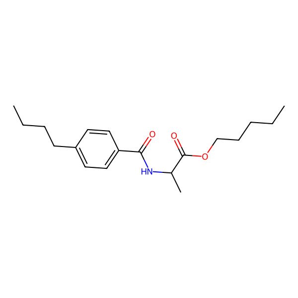 2D Structure of l-Alanine, N-(4-butylbenzoyl)-, pentyl ester