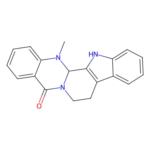 2D Structure of (1R)-21-methyl-3,13,21-triazapentacyclo[11.8.0.02,10.04,9.015,20]henicosa-2(10),4,6,8,15,17,19-heptaen-14-one