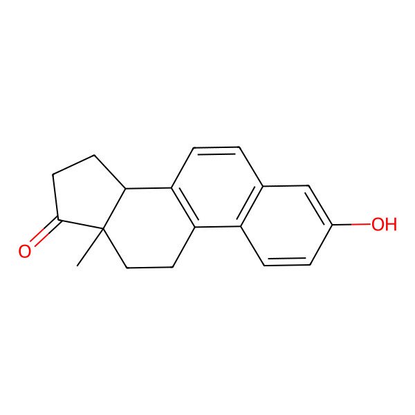 2D Structure of (13R,14S)-3-hydroxy-13-methyl-12,14,15,16-tetrahydro-11H-cyclopenta[a]phenanthren-17-one