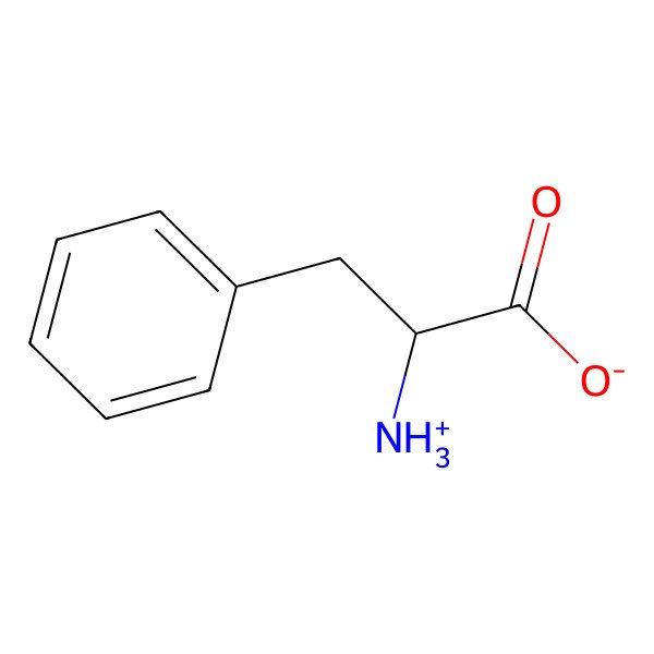 2D Structure of L-Phenylalanine, 23 2D Structure of L-Phenylalanine, 23