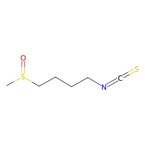 2D Structure of 1-Isothiocyanato-4-((R)-Methylsulfinyl)Butane