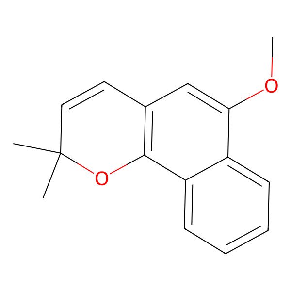 2D Structure of 6-Methoxy-2,2-dimethyl-2H-naphtho(1,2-b)pyran