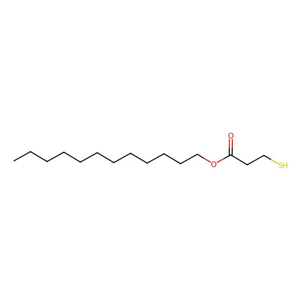 2D Structure of Propanoic acid, 3-mercapto-, dodecyl ester