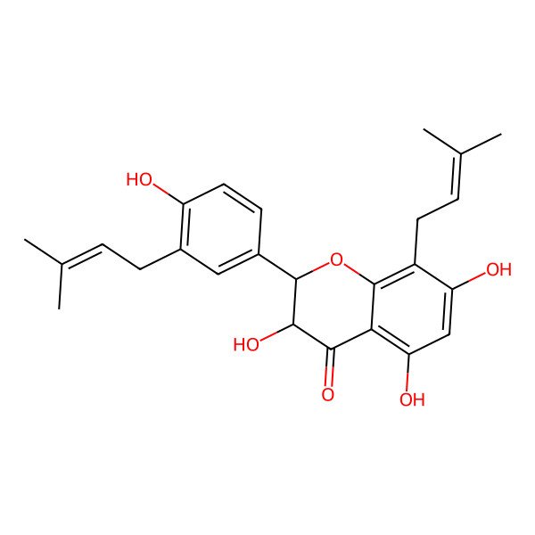 2D Structure of (2R,3R)-Lespedezaflavanone C 2D Structure of (2R,3R)-Lespedezaflavanone C