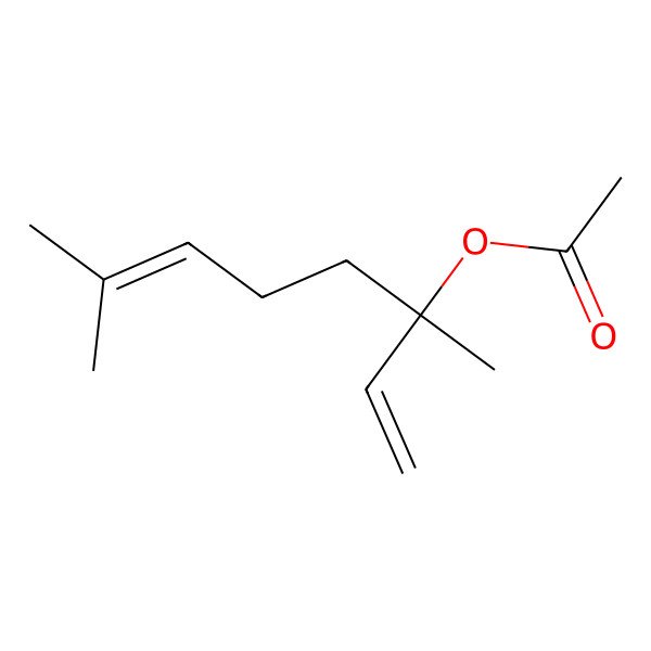2D Structure of Linalyl acetate, (-)-