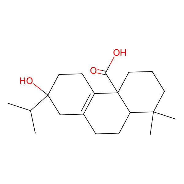 2D Structure of (4aR,7R,10aS)-1,3,4,5,6,7,8,9,10,10a-Decahydro-7-hydroxy-1,1-dimethyl-7-(1-methylethyl)-4a(2H)-phenanthrenecarboxylic acid