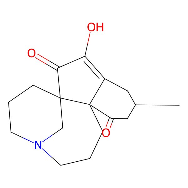 2D Structure of (1S,6S,9S)-3-hydroxy-6-methyl-13-azatetracyclo[11.3.1.01,9.04,9]heptadec-3-ene-2,8-dione