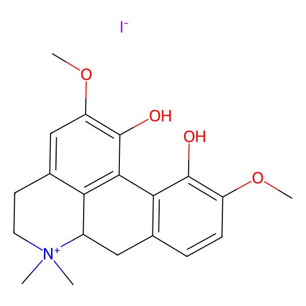 2D Structure of Magnoflorine iodide