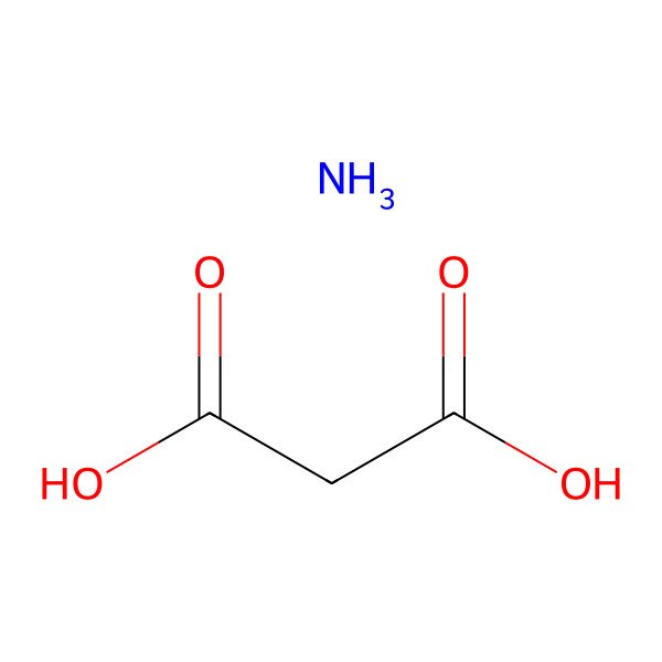 2D Structure of Malonic acid, ammonium salt