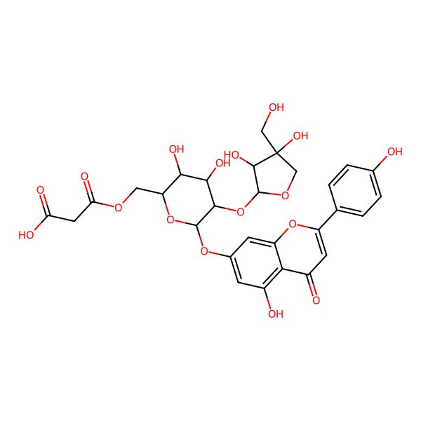 2D Structure of Malonylapiin 2D Structure of Malonylapiin