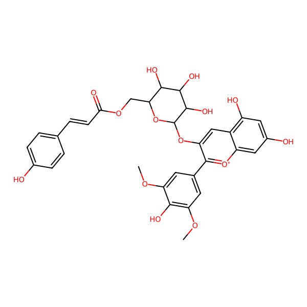 2D Structure of Malvidin 3-(6''-p-coumarylglucoside)