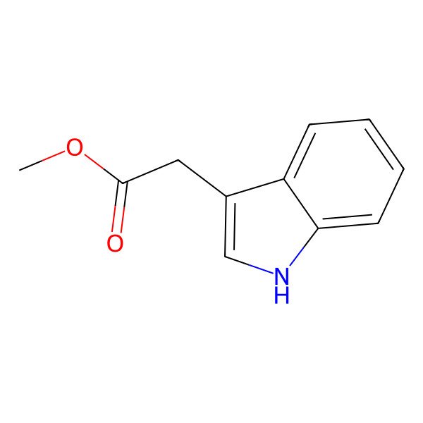 2D Structure of methyl 2-(1H-indol-3-yl)acetate