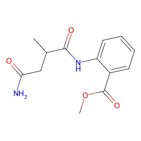 2D Structure of Methyl 2-[(4-amino-2-methyl-4-oxobutanoyl)amino]benzoate
