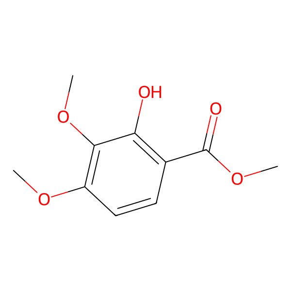 2D Structure of Methyl 2-hydroxy-3,4-dimethoxybenzoate