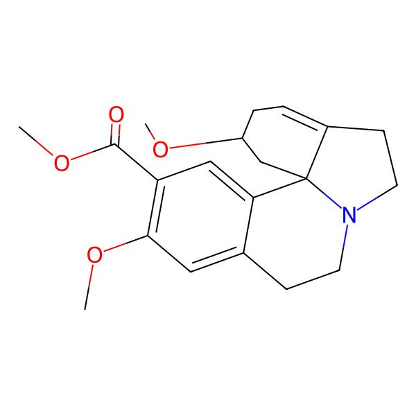 2D Structure of methyl 2,11-dimethoxy-2,3,5,6,8,9-hexahydro-1H-indolo[7a,1-a]isoquinoline-12-carboxylate