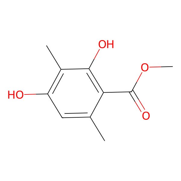 2D Structure of Methyl 2,4-dihydroxy-3,6-dimethylbenzoate 2D Structure of Methyl 2,4-dihydroxy-3,6-dimethylbenzoate