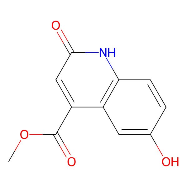 2D Structure of Methyl 2,6-dihydroxy-4-quinolinecarboxylate