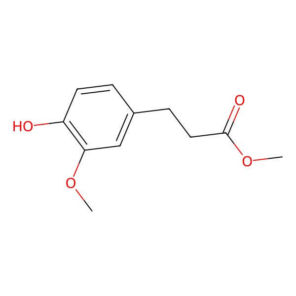 2D Structure of Methyl 3-(4-hydroxy-3-methoxyphenyl)propanoate