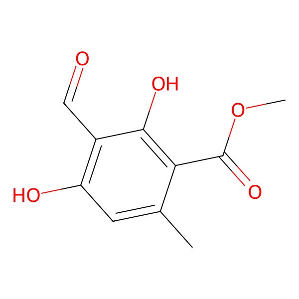 2D Structure of Methyl 3-formyl-2,4-dihydroxy-6-methylbenzoate