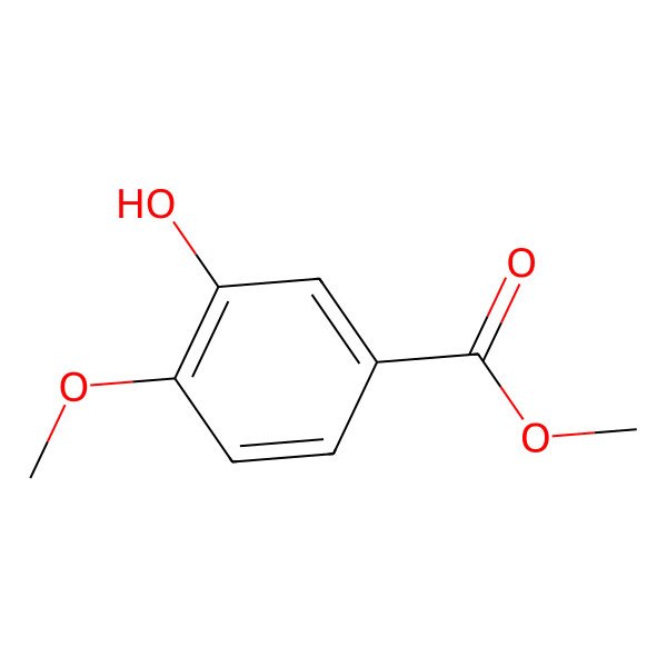 2D Structure of Methyl 3-hydroxy-4-methoxybenzoate