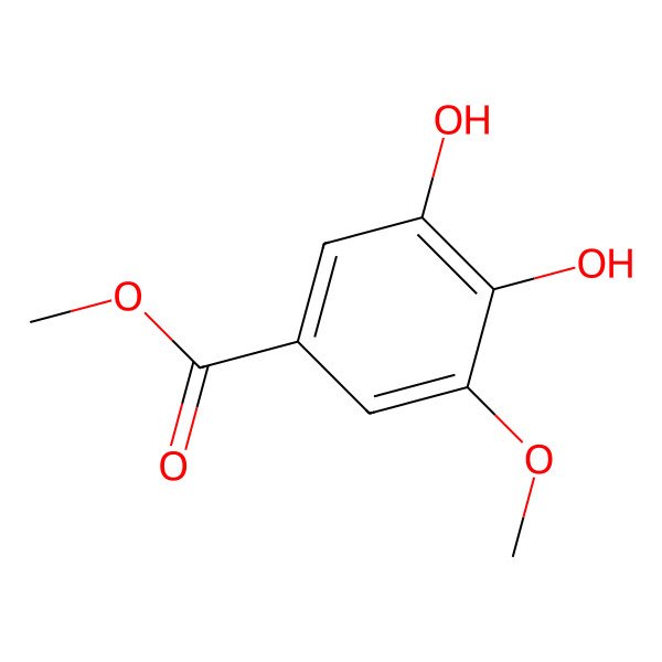 2D Structure of Methyl 3,4-dihydroxy-5-methoxybenzoate 2D Structure of Methyl 3,4-dihydroxy-5-methoxybenzoate