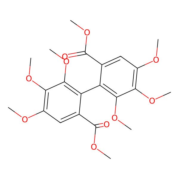 2D Structure of Methyl 3,4,5-trimethoxy-2-(2,3,4-trimethoxy-6-methoxycarbonyl-phenyl)benzoate