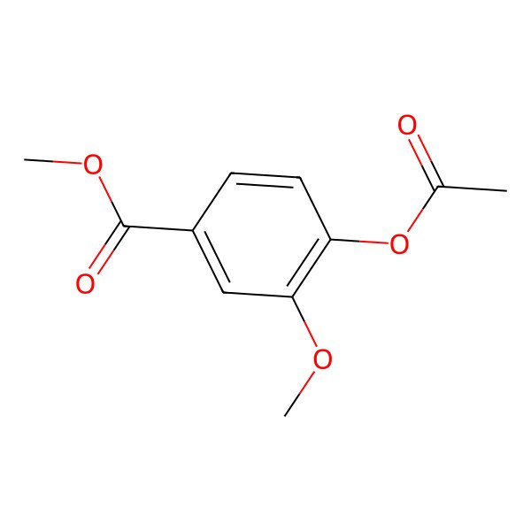 2D Structure of Methyl 4-(acetyloxy)-3-methoxybenzoate