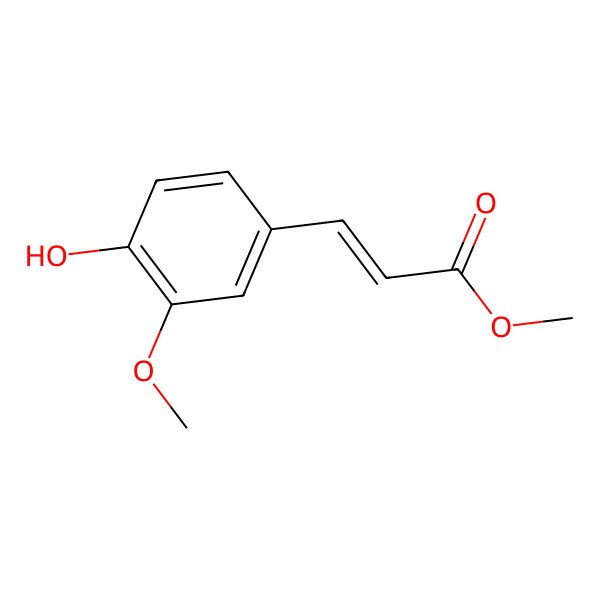 2D Structure of Methyl 4-hydroxy-3-methoxy-cinnamate