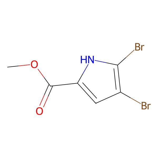2D Structure of methyl 4,5-dibromo-1H-pyrrole-2-carboxylate 2D Structure of methyl 4,5-dibromo-1H-pyrrole-2-carboxylate
