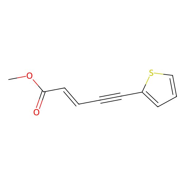 2D Structure of methyl (E)-5-(2-thienyl)pent-2-en-4-ynoate