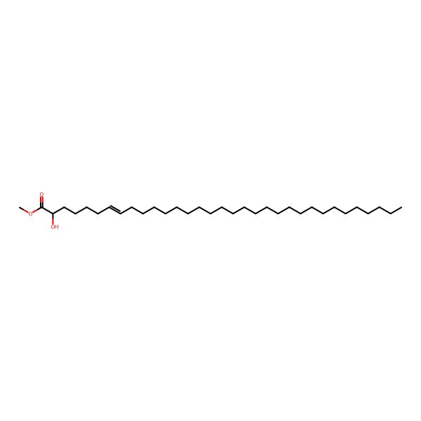 2D Structure of methyl (E,2R)-2-hydroxytritriacont-7-enoate 2D Structure of methyl (E,2R)-2-hydroxytritriacont-7-enoate