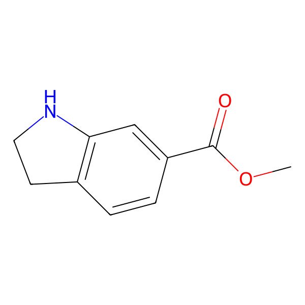 2D Structure of Methyl indoline-6-carboxylate