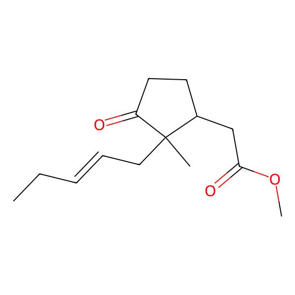 2D Structure of methyl 2-[(1S,2S)-2-methyl-3-oxo-2-[(Z)-pent-2-enyl]cyclopentyl]acetate