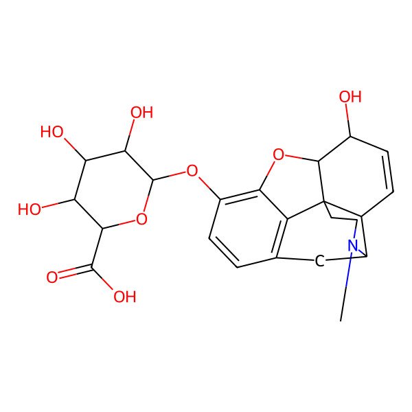 2D Structure of (-)-Morphine 3-glucuronide