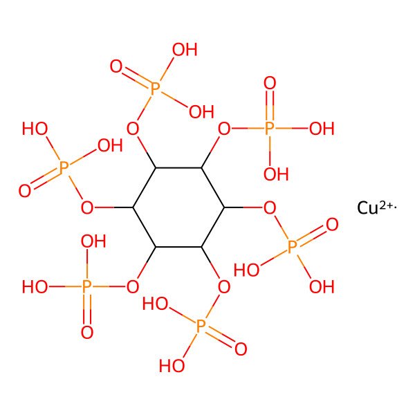 2D Structure of myo-Inositol, copper(2+) salt (1:6)