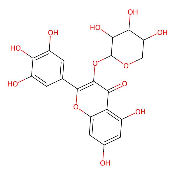 2D Structure of Myricetin 3-arabinoside
