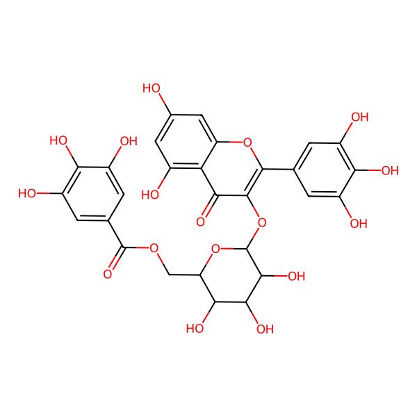 2D Structure of Myricetin 3-O-beta-D-galactoside 6''-O-gallate