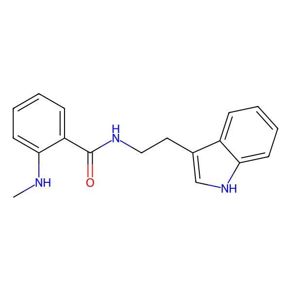 2D Structure of N-[2-(1H-indol-3-yl)ethyl]-2-(methylamino)benzamide