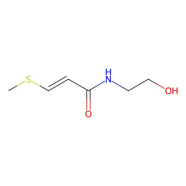 2D Structure of N-(2-Hydroxyethyl)-3-methylthiopropenamide