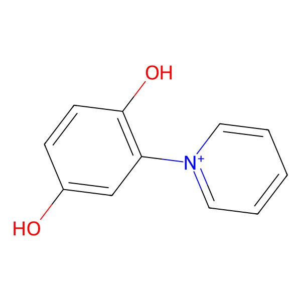 2D Structure of N-(2,5-Dihydroxyphenyl)pyridinium(1+)