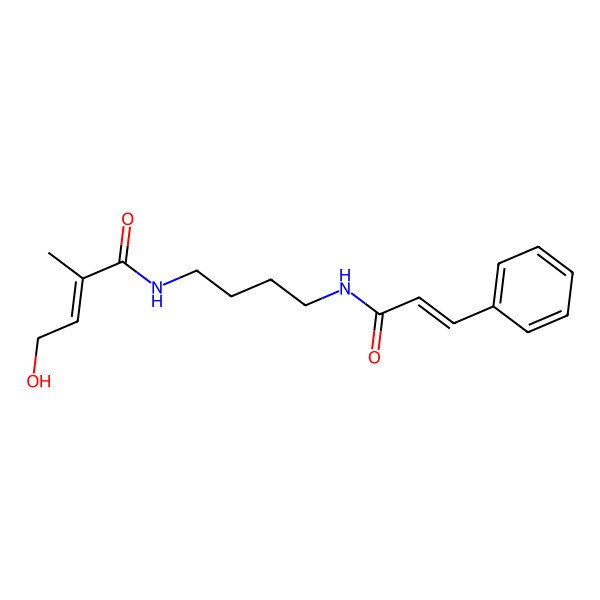 2D Structure of N-[4-(2-Methyl-4-hydroxy-2-butenoylamino)butyl]cinnamamide