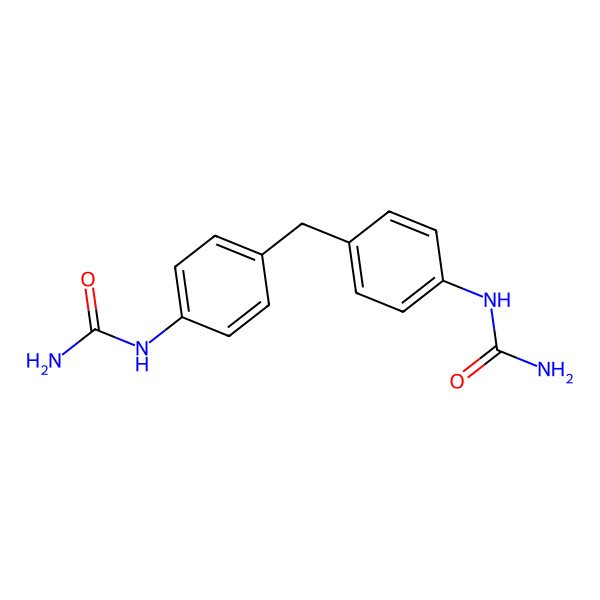 2D Structure of N-(4-{4-[(aminocarbonyl)amino]benzyl}phenyl)urea