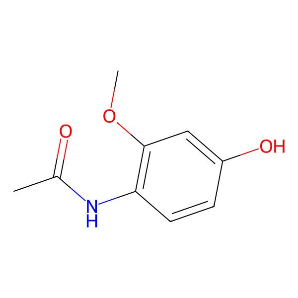 2D Structure of N-(4-Hydroxy-2-methoxyphenyl)acetamide