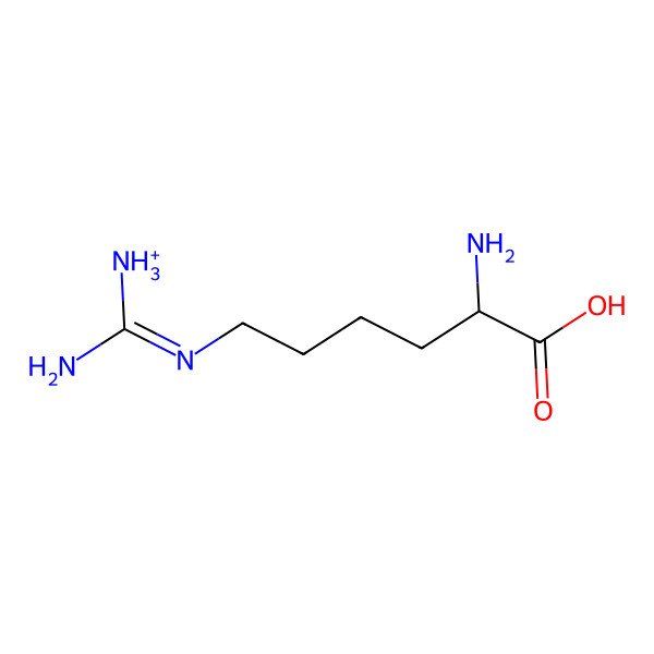 2D Structure of [N'-(5-amino-5-carboxypentyl)carbamimidoyl]azanium